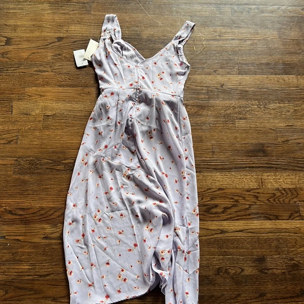 Purple midi floral dress - Picture 4 of 4